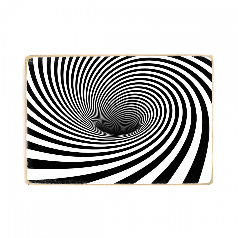 

Деревянный постер Psy Art Black And White Abstract Tunnel А2