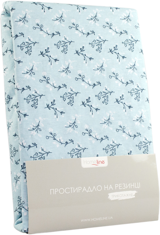 

Простынь на резинке Home Line 180х200 Бирюзовая с цветами