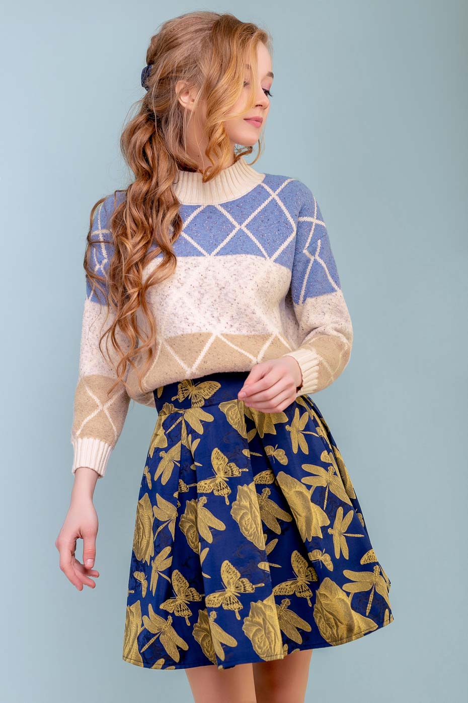 

Свитер 1419.3256 Seventeen - голубой, кофейный, бежевый, Свитер 1419.3256 Seventeen S-XL голубой, кофейный, бежевый