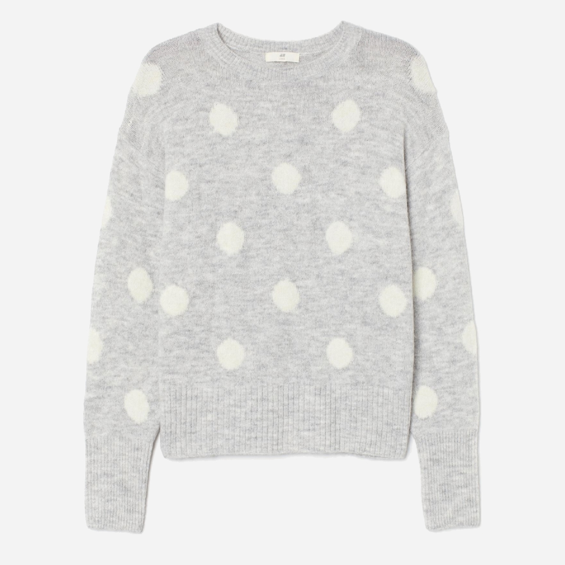 

Джемпер H&M 0775996014 XL (175/116А) Светло-серый меланж/Белый горошек