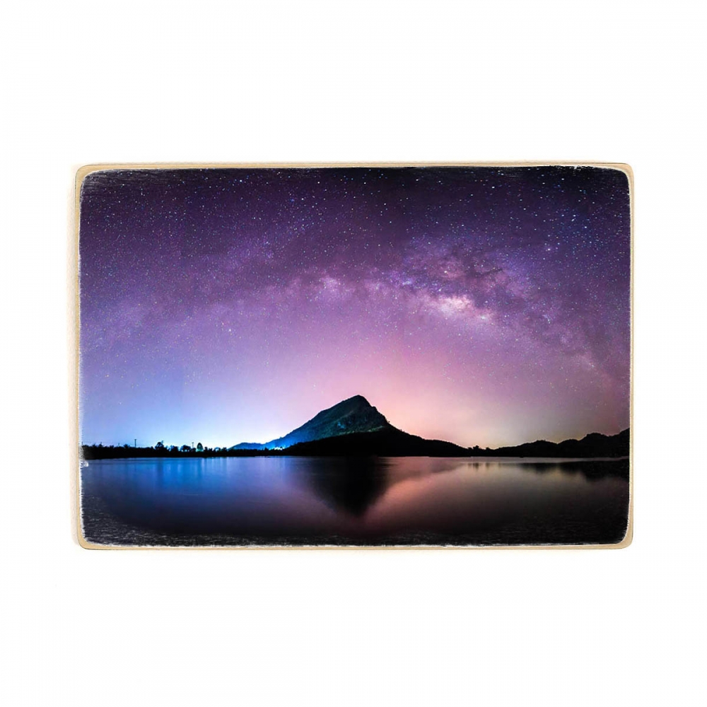 

Деревянный постер Природа Night Mountain And Milkyway А2