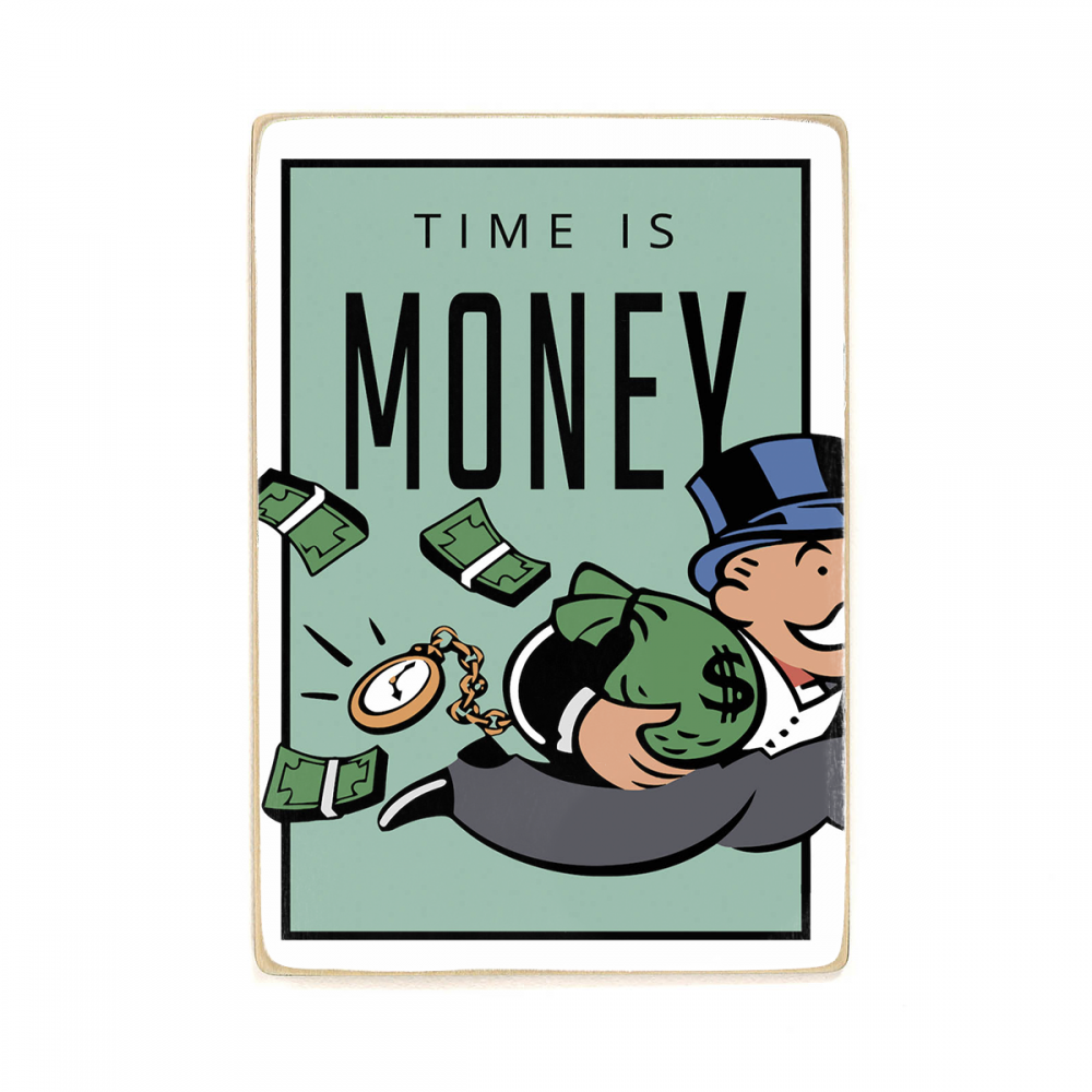 

Деревянный постер Деньги Monopoly Time А1