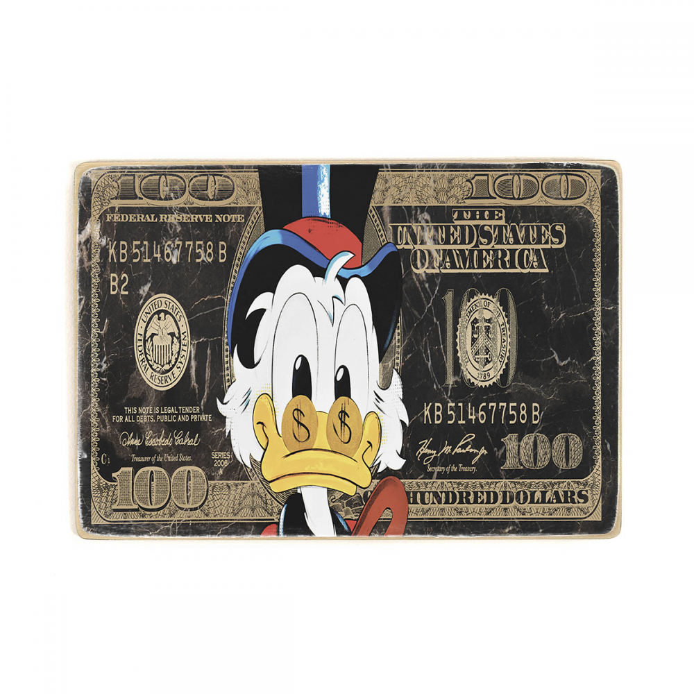 

Деревянный постер Деньги 100$ Black Scroodge А1