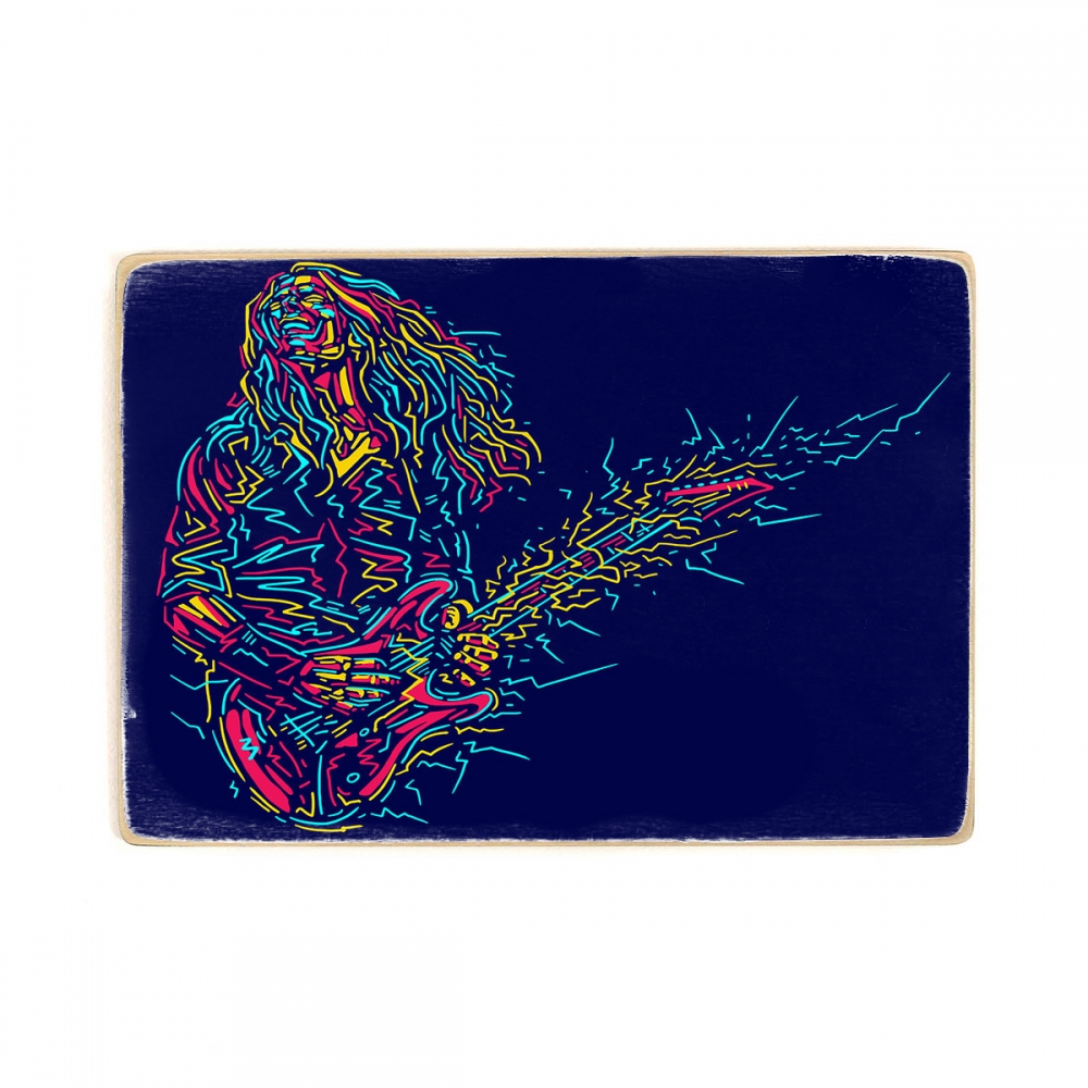 

Деревянный постер Музыка Rock Guitarist Abstraction А2