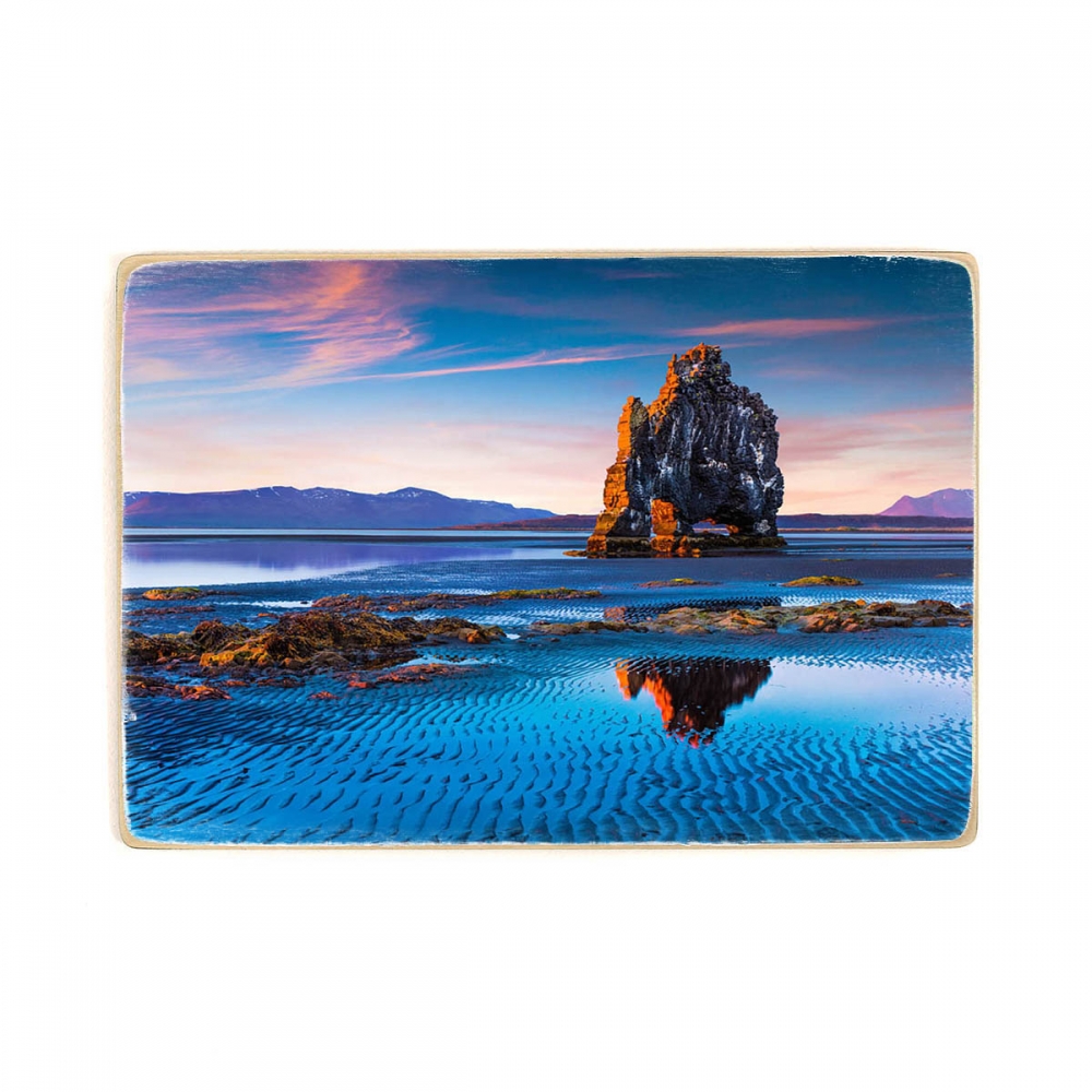 

Деревянный постер Природа Huge Basalt Stack Hvitserkur А1