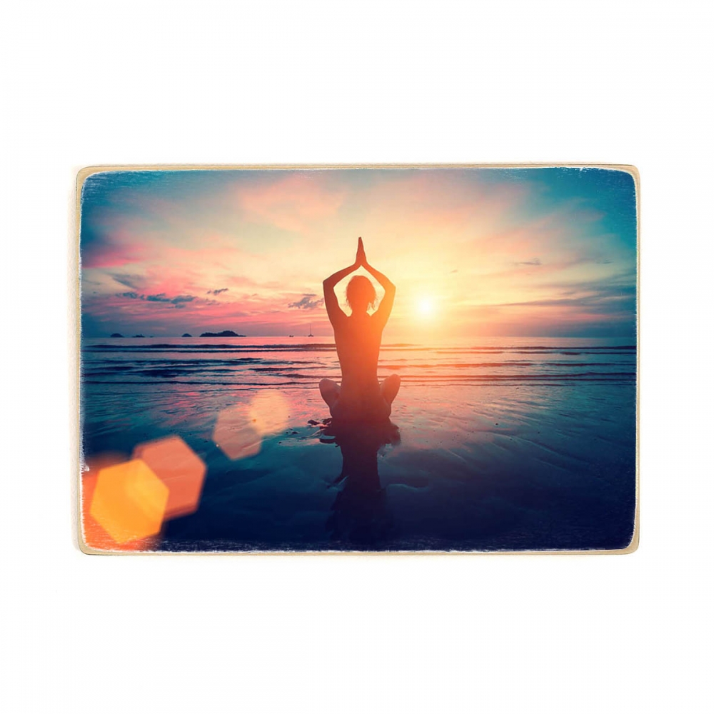 

Деревянный постер Природа Yoga At Sunset А1
