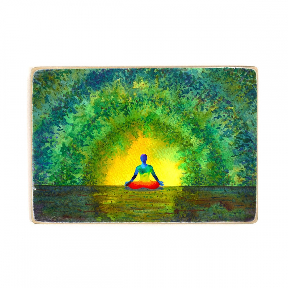 

Деревянный постер Йога и медитация Green Human Chakra А1