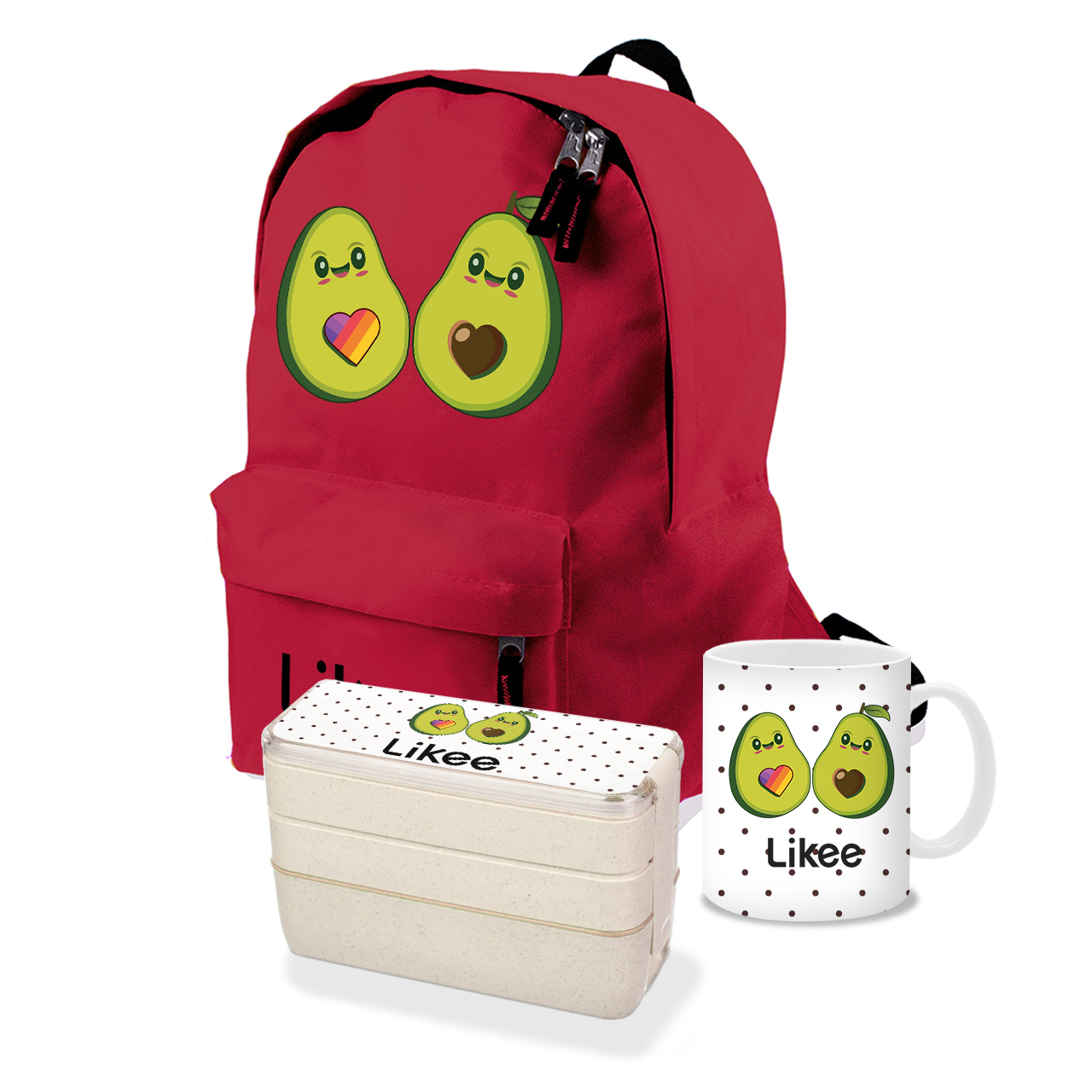 

Набор школьника Лайк Авокадо (Likee Avocado) (35507-1031-7) Красный
