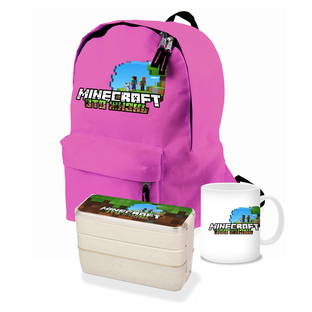 

Набор школьника Майнкрафт (Minecraft) (35507-1170-5) Розовый