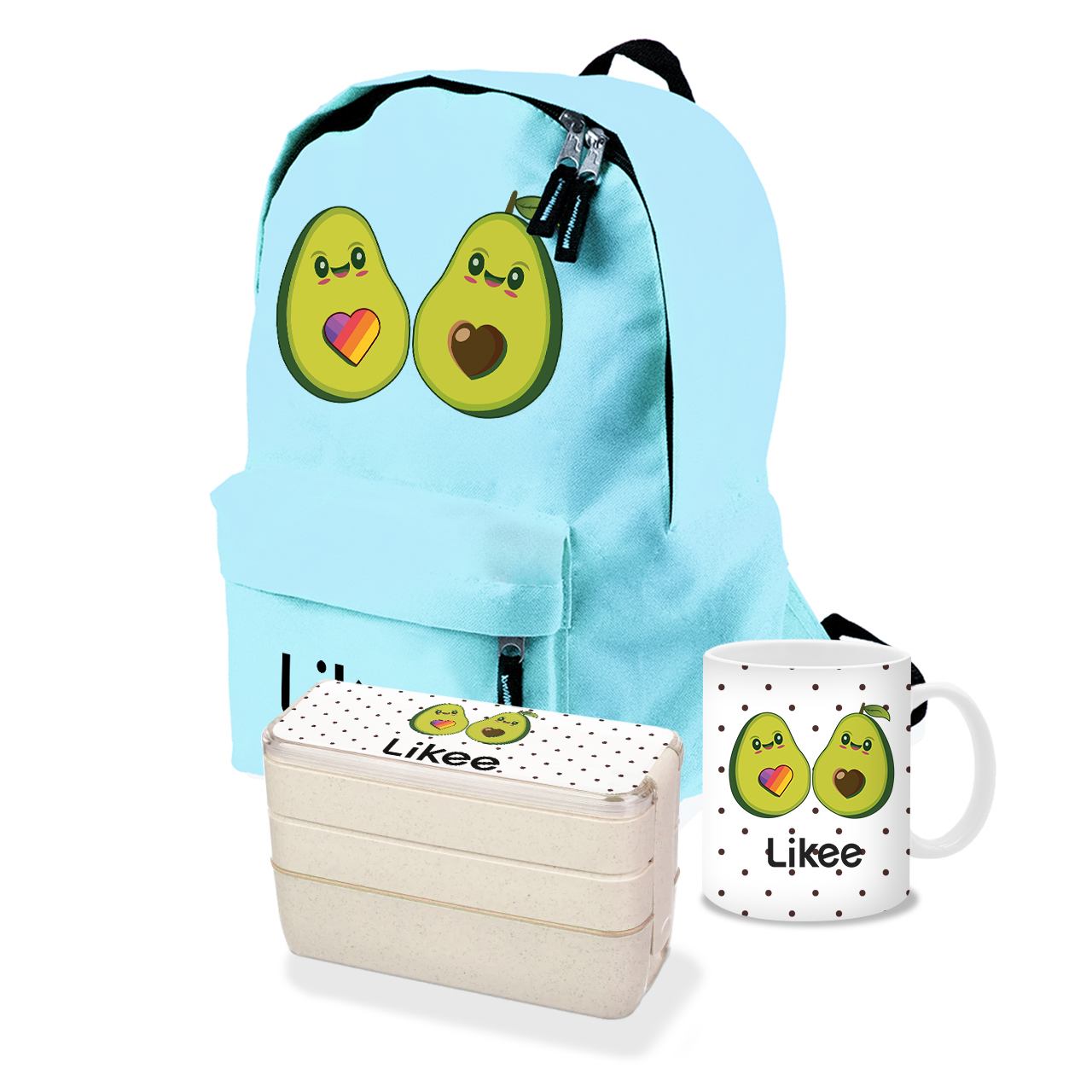 

Набор школьника Лайк Авокадо (Likee Avocado) (35507-1031-3) Голубой