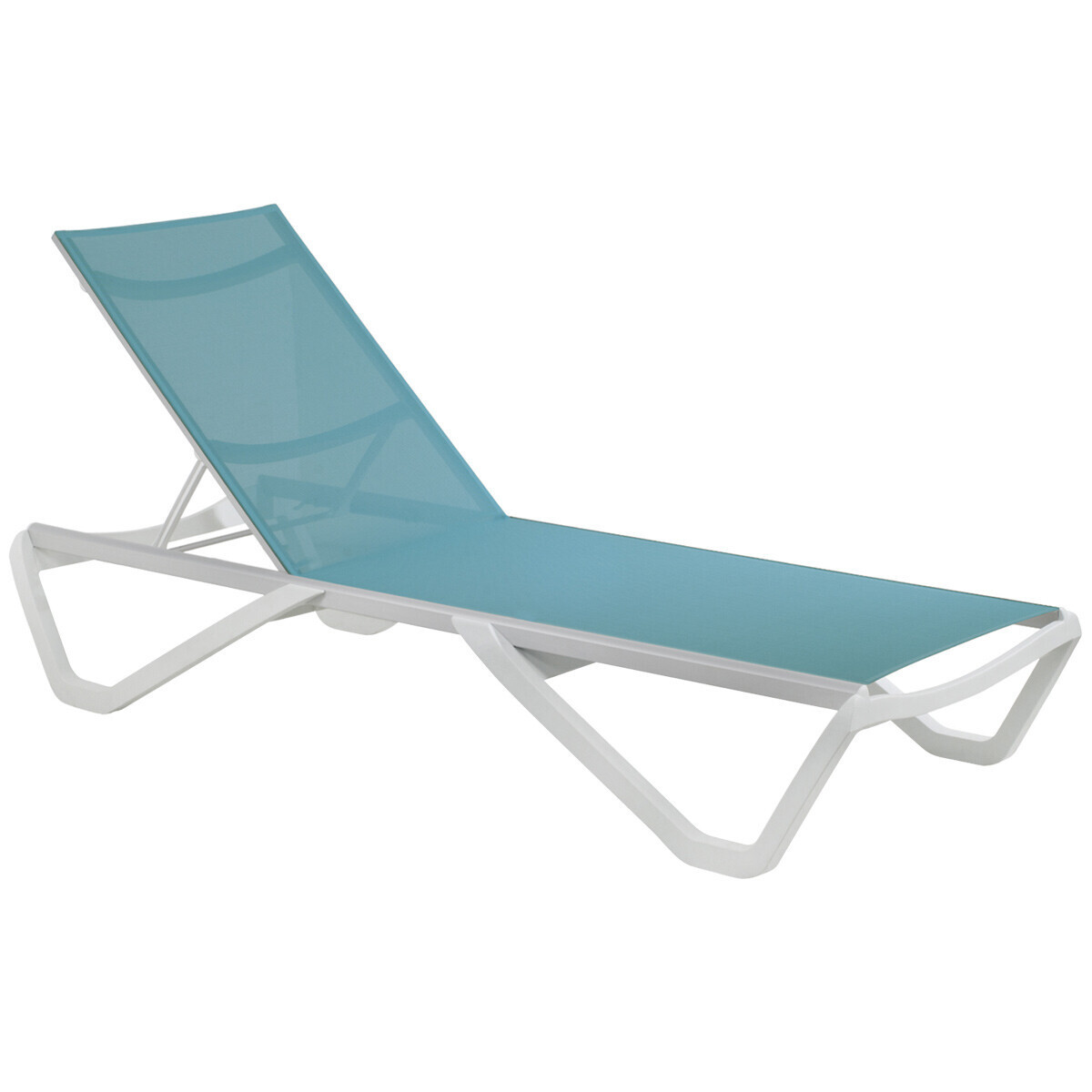 

Раскладной шезлонг Aquaviva Wave (191 х 71.5 х 30 см) бирюзовый с белым