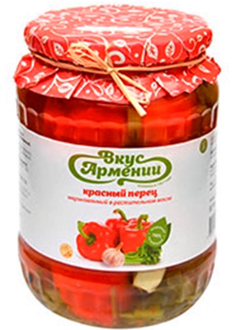 Красный перец Taste of Armenia маринованный в масле 480 г ...