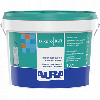 

Акрилатная краска для кухонь и ванных комнат Aura Luxpro K&B 10 л