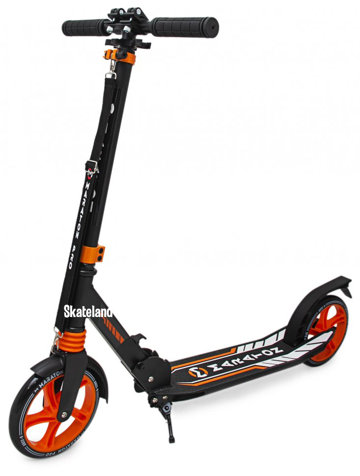 

Самокат двухколесный Maraton Pro 2020 Black-Orange (черно-оранжевый)