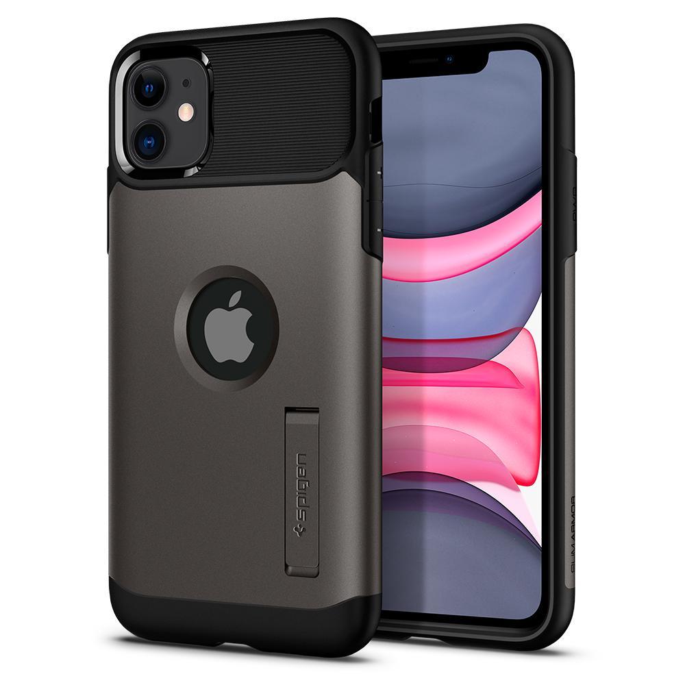 

Чехол Spigen для iPhone 11 Slim Armor, Gunmetal