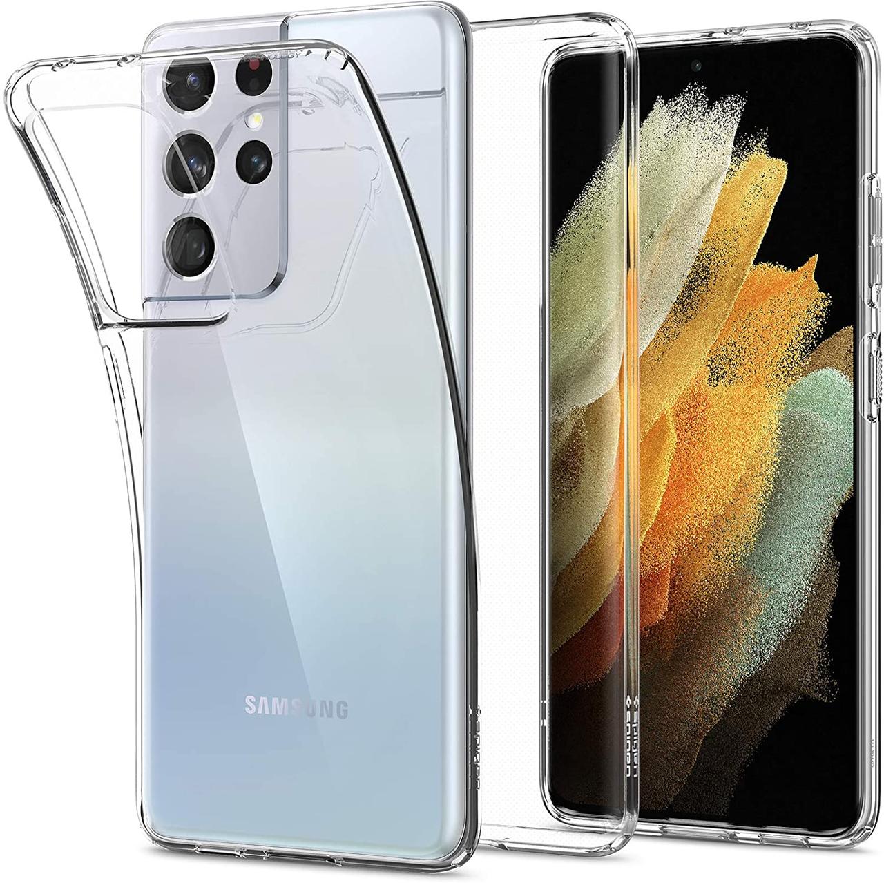 

Чехол Spigen для Samsung Galaxy S21 Ultra - Liquid Crystal, Crystal Clear