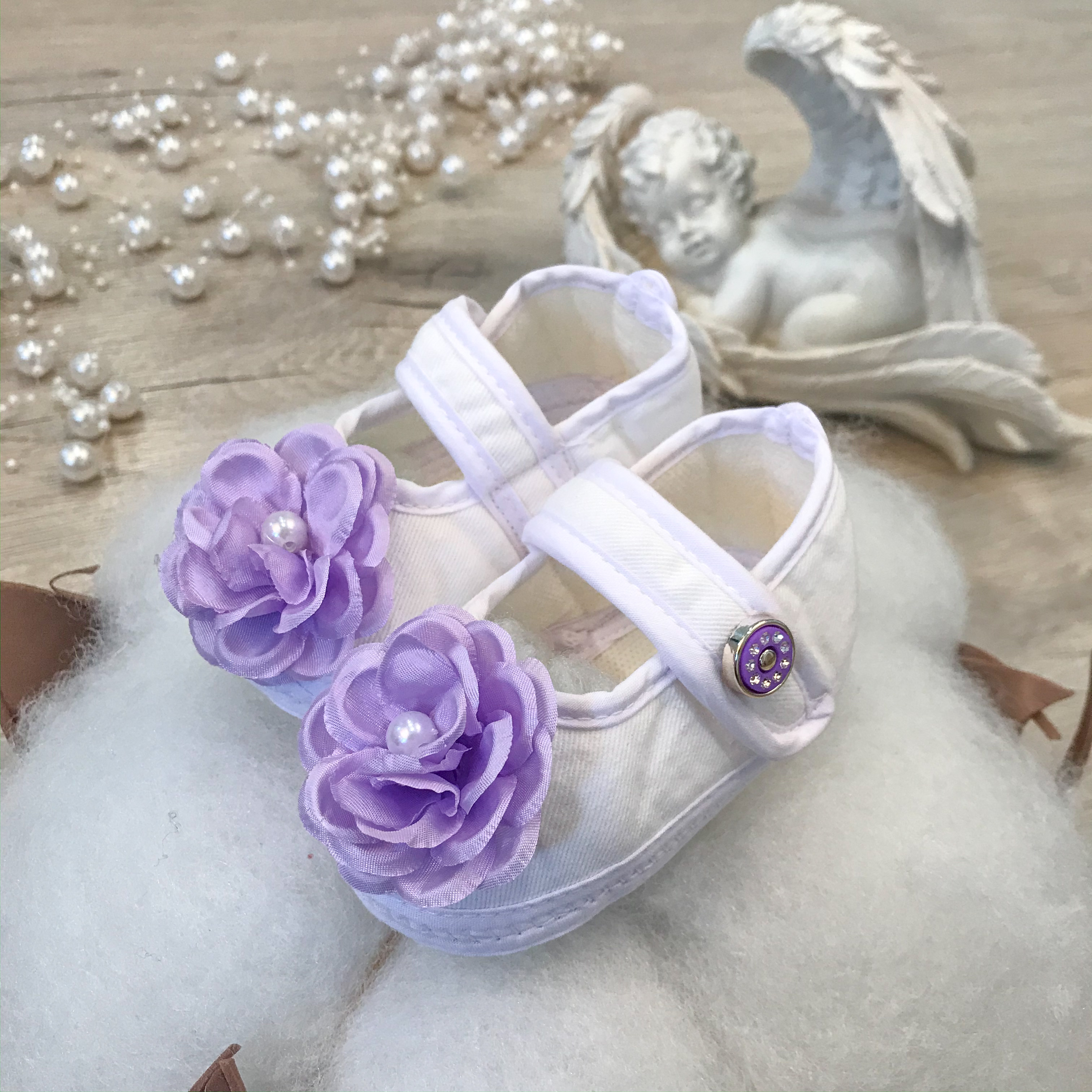 

Пинетки BetiS Exclusivebaby 27683702 3-6 мес Бело-лиловые