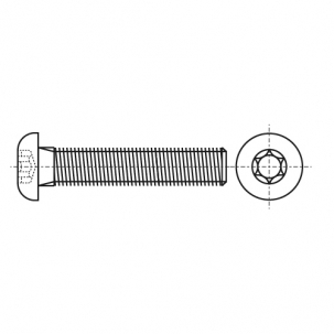 

Болт ISO 7380-1 M8x16 10,9 цинк платковий TX40, 200 шт.