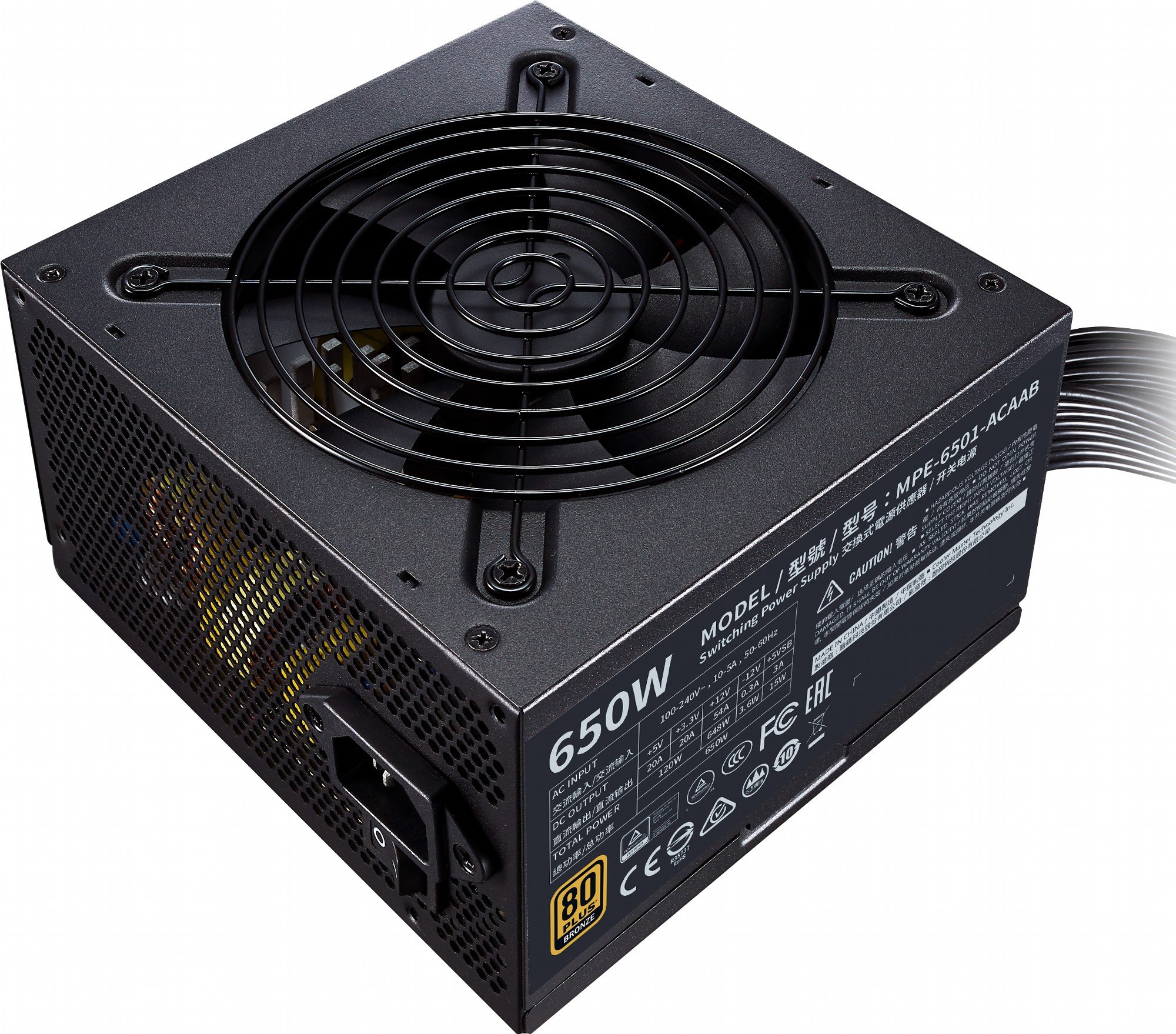 

Блок питания Cooler Master MWE 550 Bronze V2,550W,12cm fan,a/PFC,24+8,4xPeripheral,6xSATA,2xPCIe