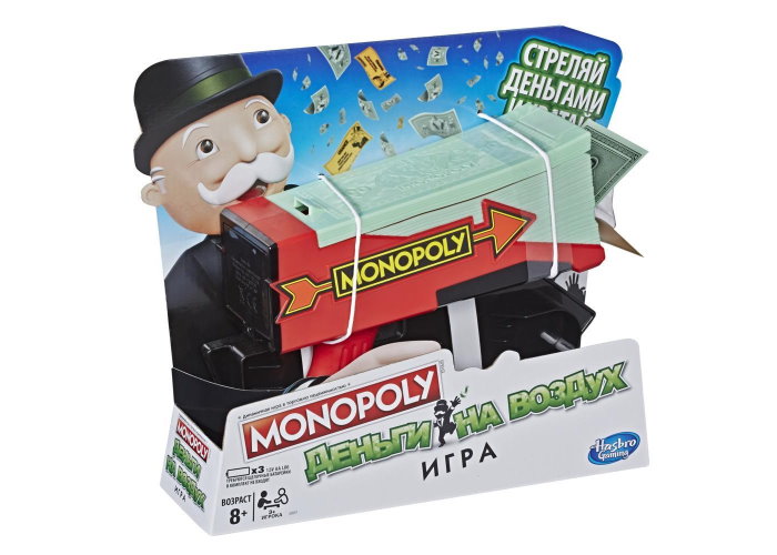 

Настольная игра Hasbro Монополия. Деньги на Воздух (Monopoly Cash Grab) (Е3037)