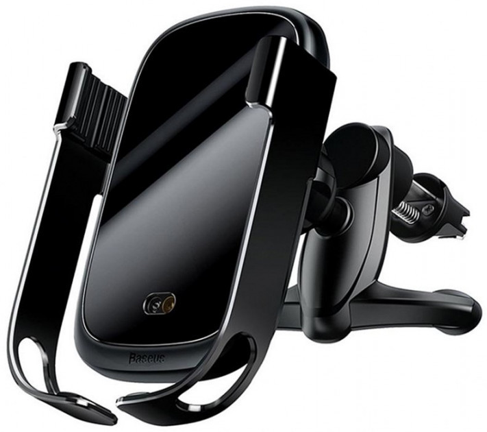 

Автомобильный держатель холдер с БЗУ Baseus Wireless Charger Rock Solid Electric Car Mount WXHW01-01 Black