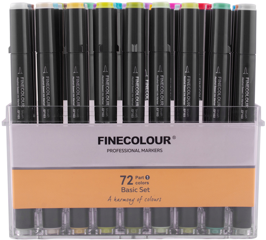 

Набор маркеров Finecolour Brush-mini 72 цветов (EF103-TB72)