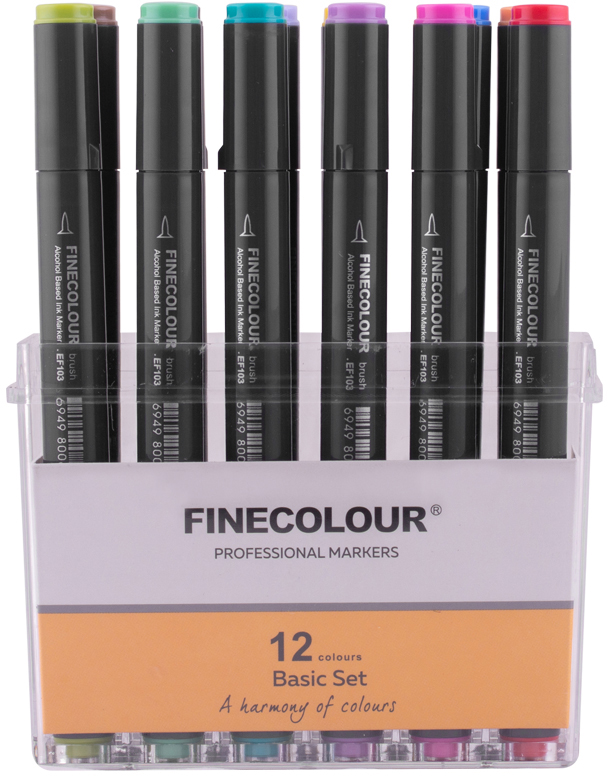 

Набор маркеров Finecolour Brush-mini Basic SET12 цветов (EF103-TB12)