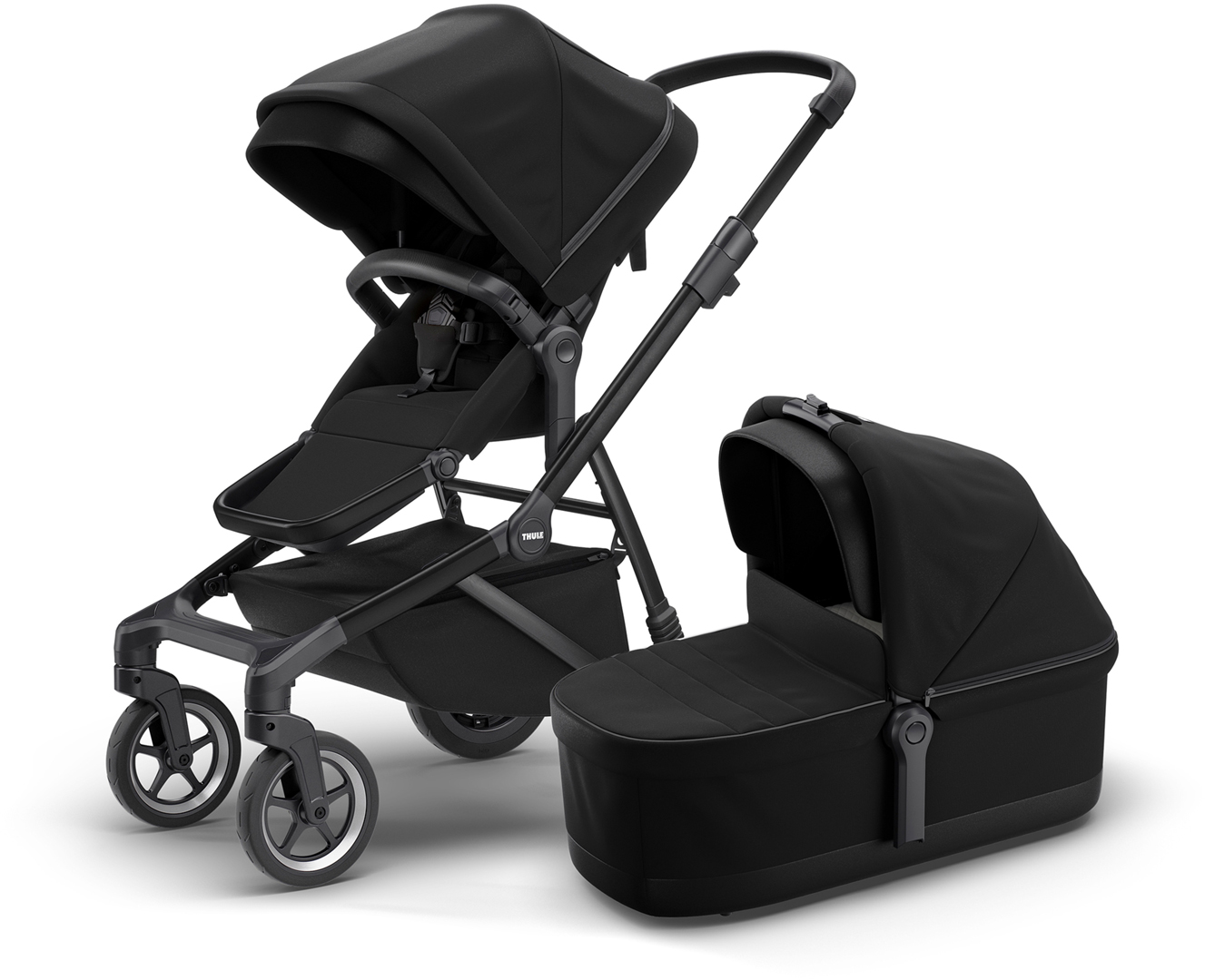 

Детская коляска с люлькой Thule Sleek (Black on Black) (TH 11000019)