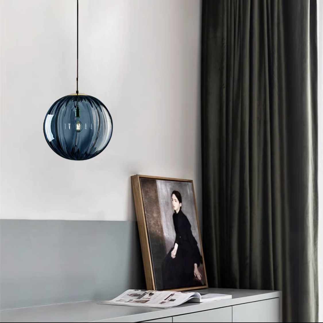 

Одноламповые люстры Idéa Lamp 050004-200 blu