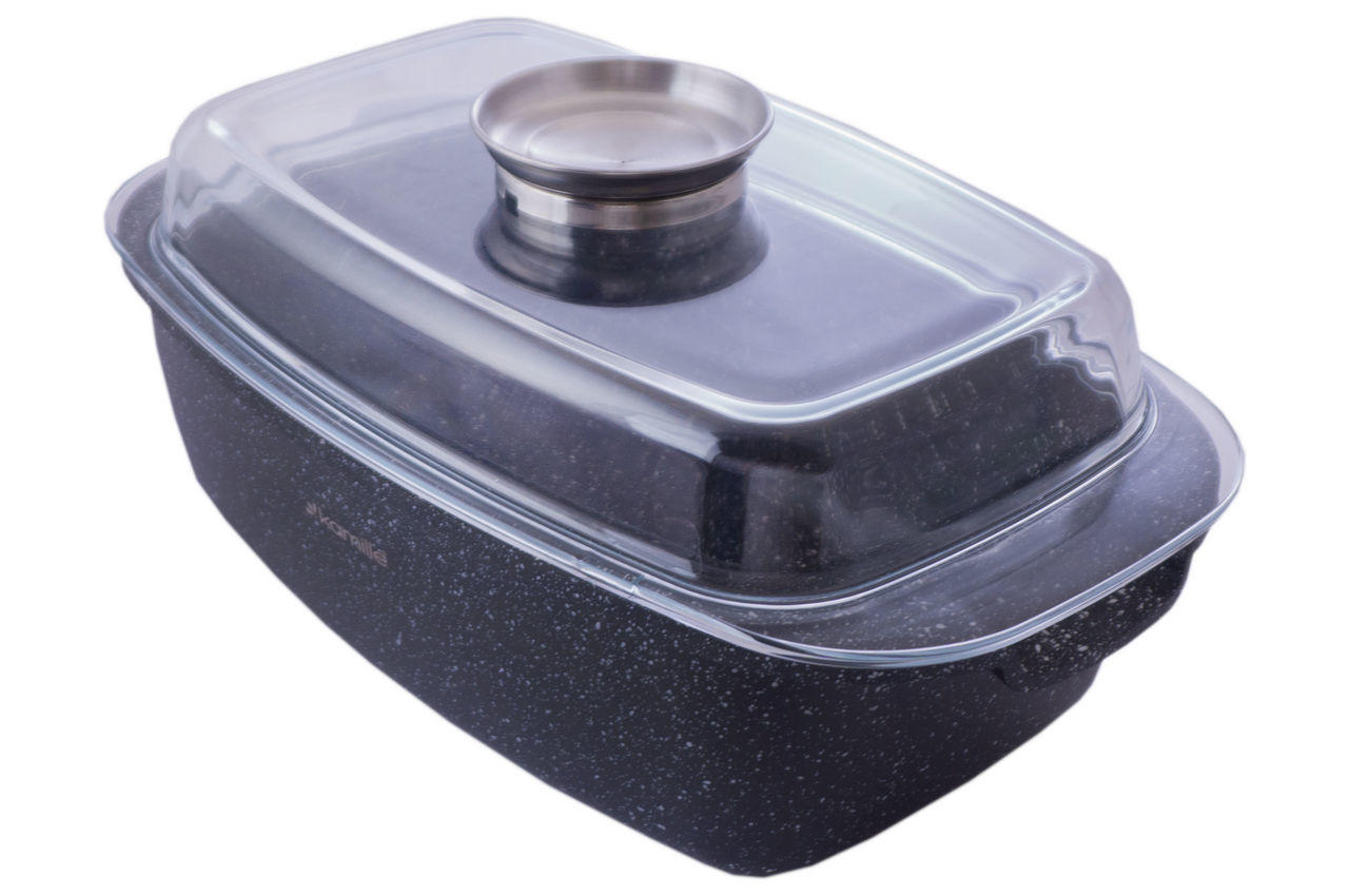 

Гусятница антипригарная Kamille - 5,5 л Black Marble (4433) TRG-74191