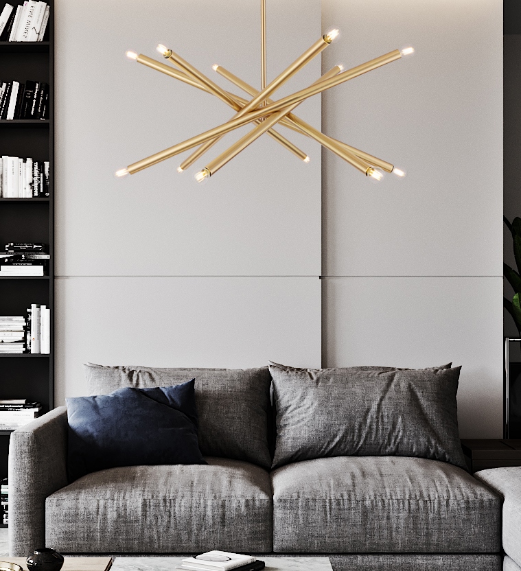 

Подвесная люстра Geometric Sputnik 053782/12 gold