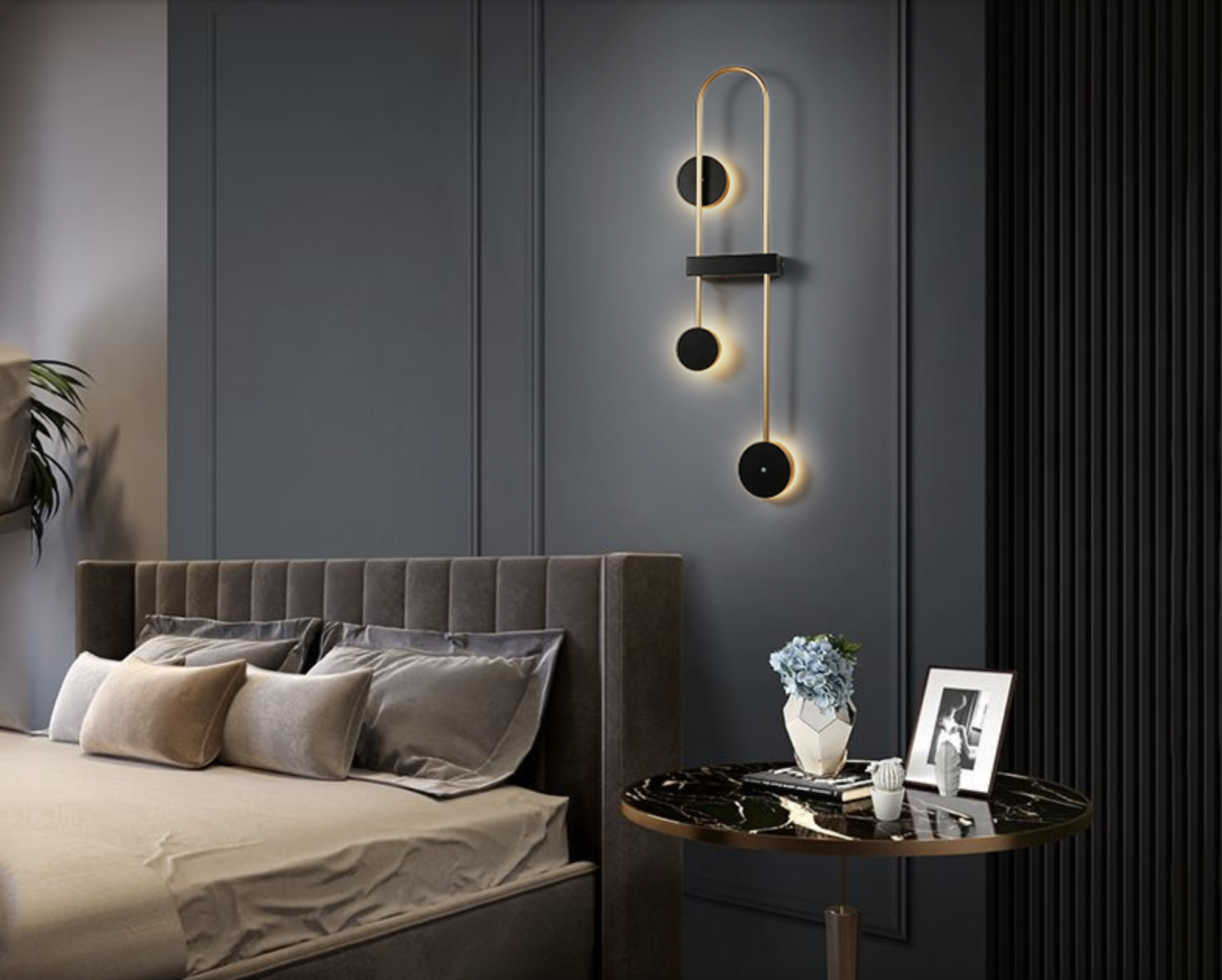 

Настенные светильники Molecular Wall Lamp 054816/3 w bk - gd