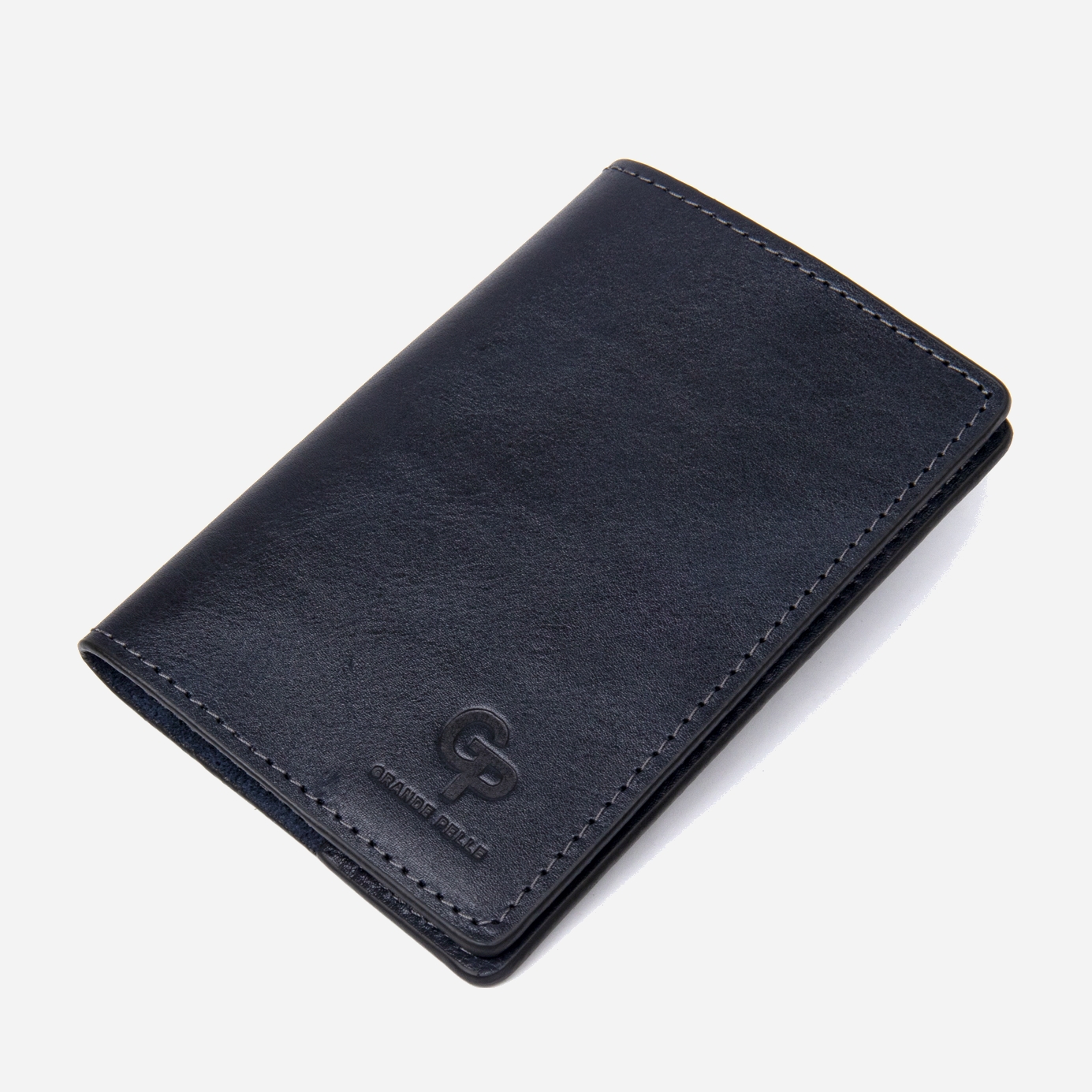 

Обложка для паспорта кожаная Grande Pelle leather-11479 Темно-синяя