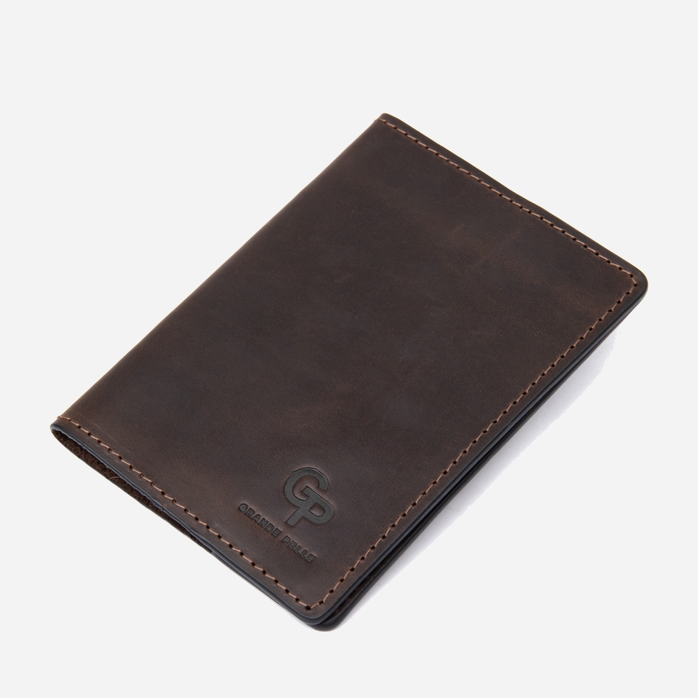 

Обложка для паспорта кожаная Grande Pelle leather-11481 Коричневая