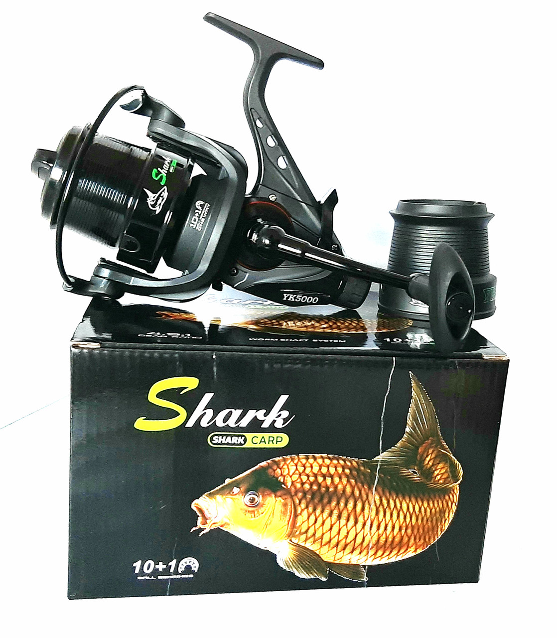 

Катушка с бейтраннером карповая Shark Pro Carp YK 50 с конусной низкопрофильной шпулей