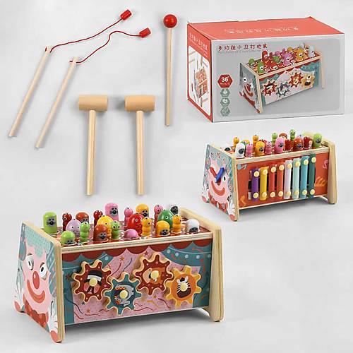 

Развивающая магнитная игра, ксилофон, часы, шестеренки, 2 молоточка AToys (C45202)