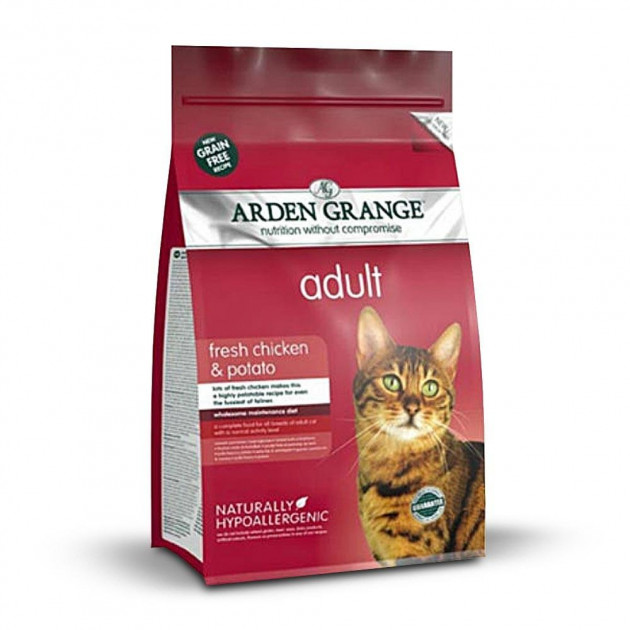 

Сухой корм для котят Arden Grange Adult беззерновой для всех пород с курицей и картофелем 8 кг