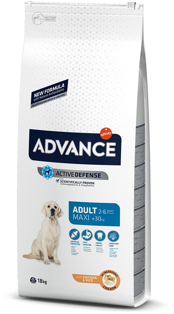 

Сухой корм Advance Dog Maxi Adult для взрослых собак крупных пород с курицей и рисом 18 кг