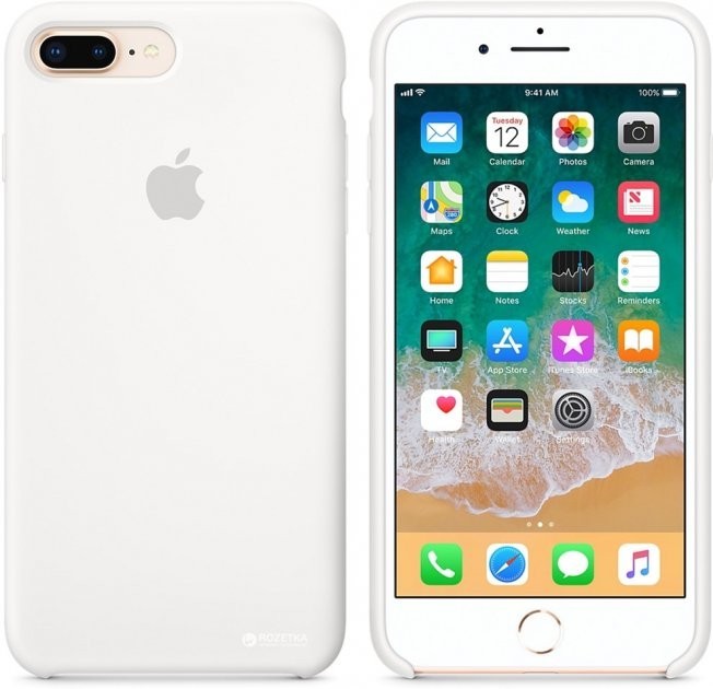 

Оригинальный защитный силиконовый Чехол бампер накладка Silicone Case для iPhone 8 Plus/7 Plus White (MQGX2ZM/A)