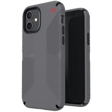 

Противоударный защитный чехол бампер накладка для iPhone Speck Presidio2 Grip CaseGraphite Grey/Graphite Grey/Bold Red (138487-9309) для iPhone 12/iPhone 12 Pro