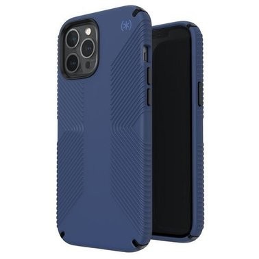 

Противоударный защитный чехол бампер накладка для iPhone Speck Presidio2 Grip Coastal Blue / Black / Storm Blue (138500-9128) для iPhone 12 Pro Max