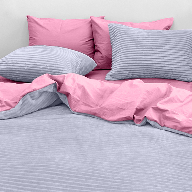 

Зимнее постельное белье TAG Wellsoft Grey&Pink (Евро) Серый, Розовый TAG ZL (evro)-29
