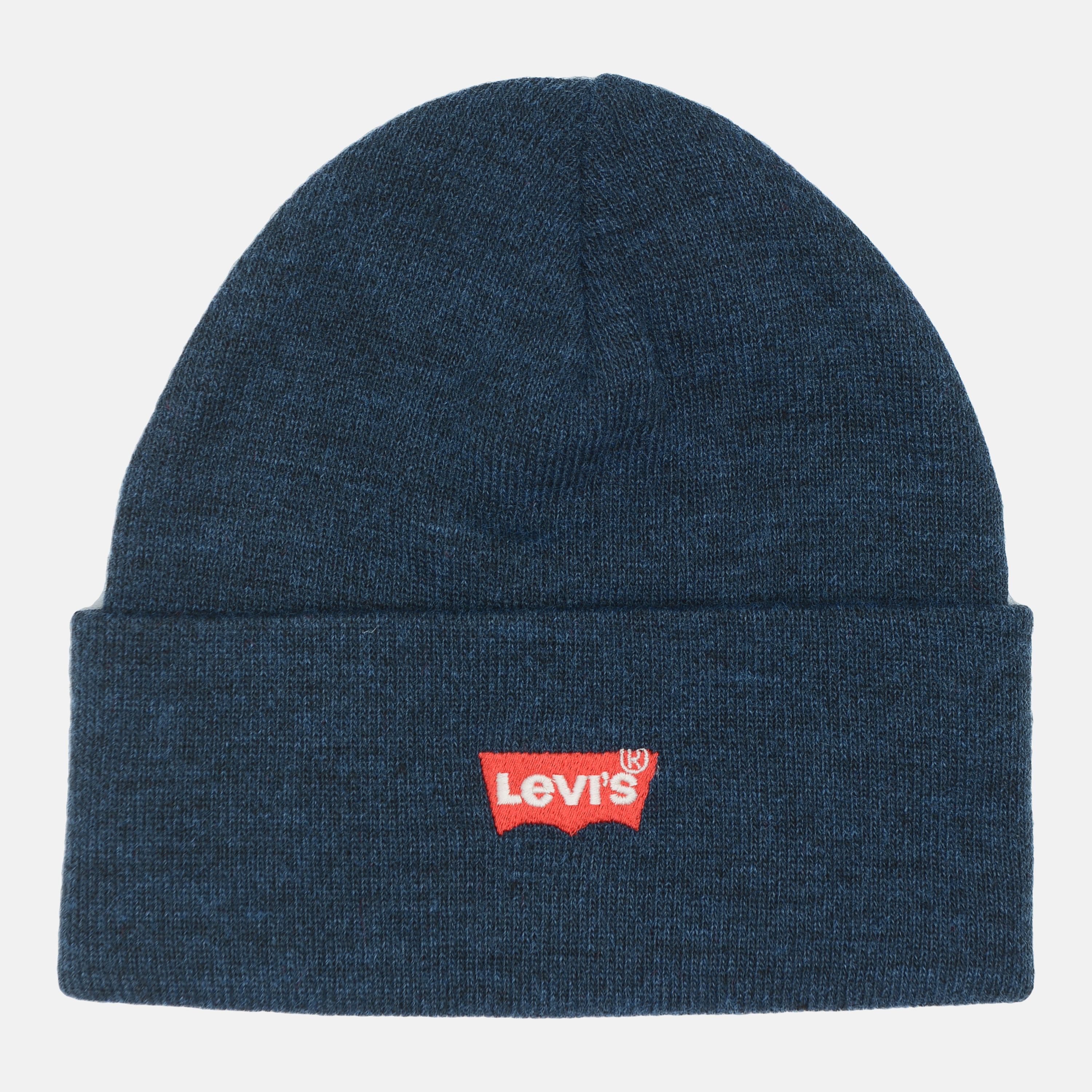 Акція на Шапка Levi's Red Batwing Embroidered Beanie 230791-11-17 Navy Blue від Rozetka