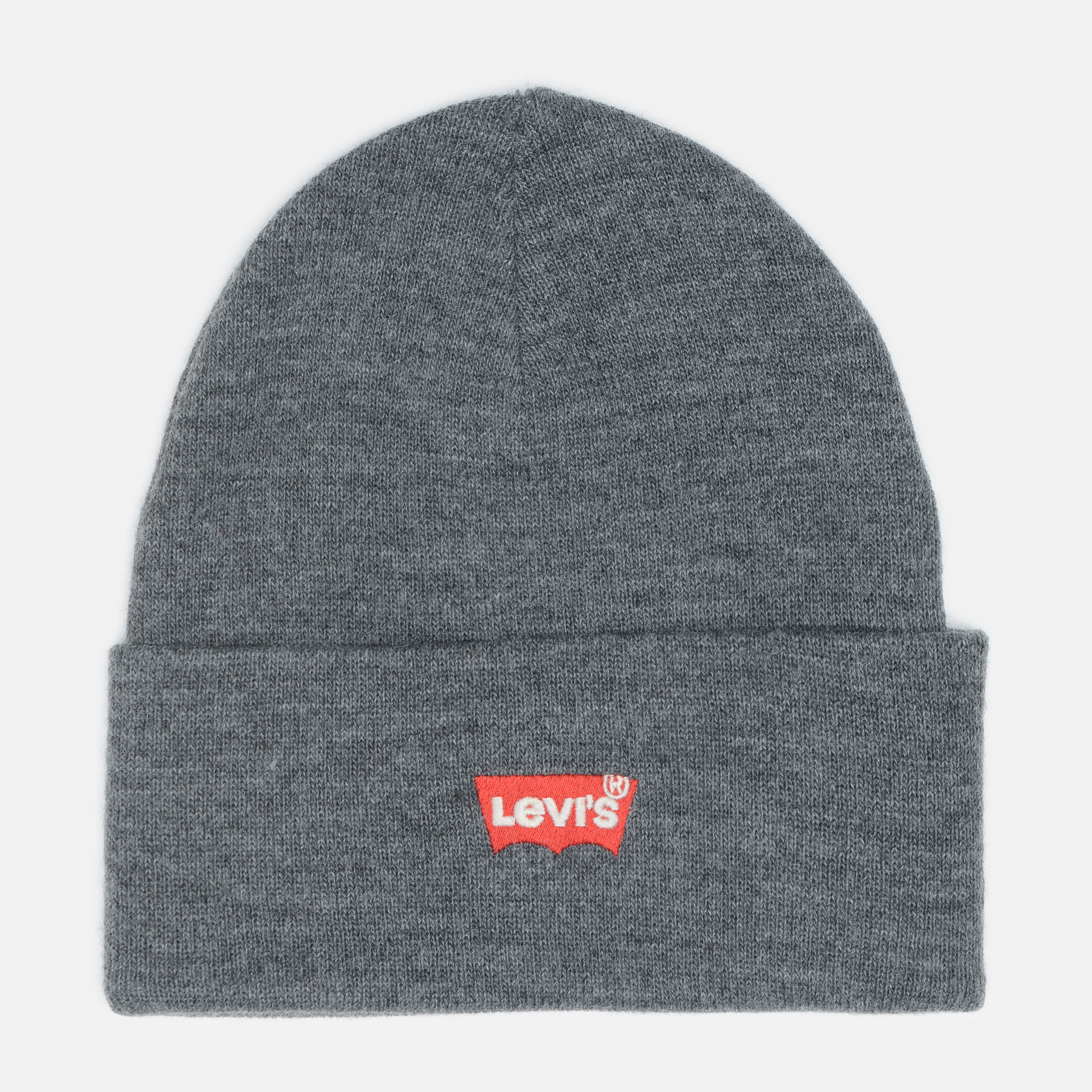 Акція на Шапка Levi's Red Batwing Embroidered Beanie 230791-11-55 One Size Regular Grey від Rozetka