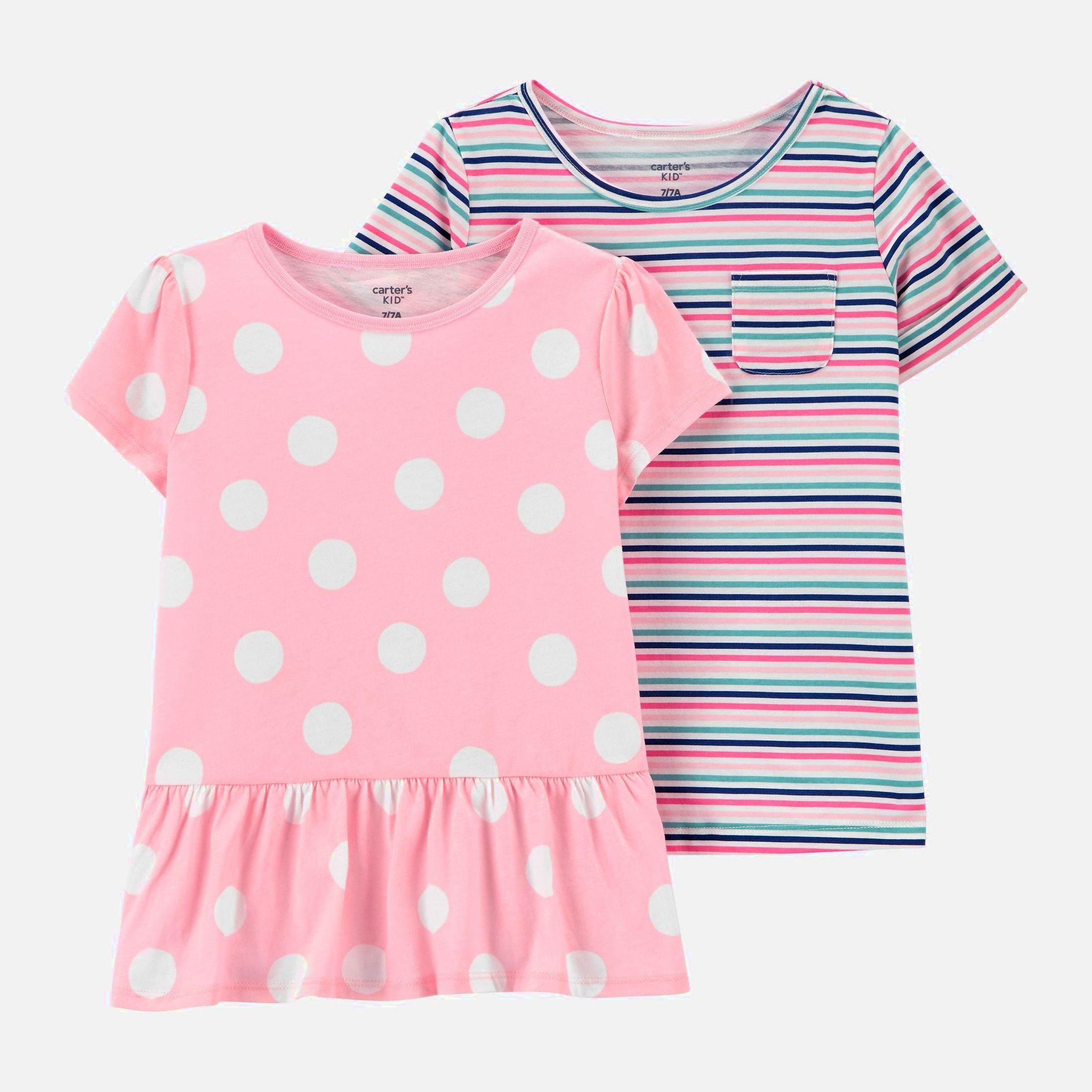 

Футболка Carters 3L556410 128 см 2 шт 998 ASST Assorted-ST