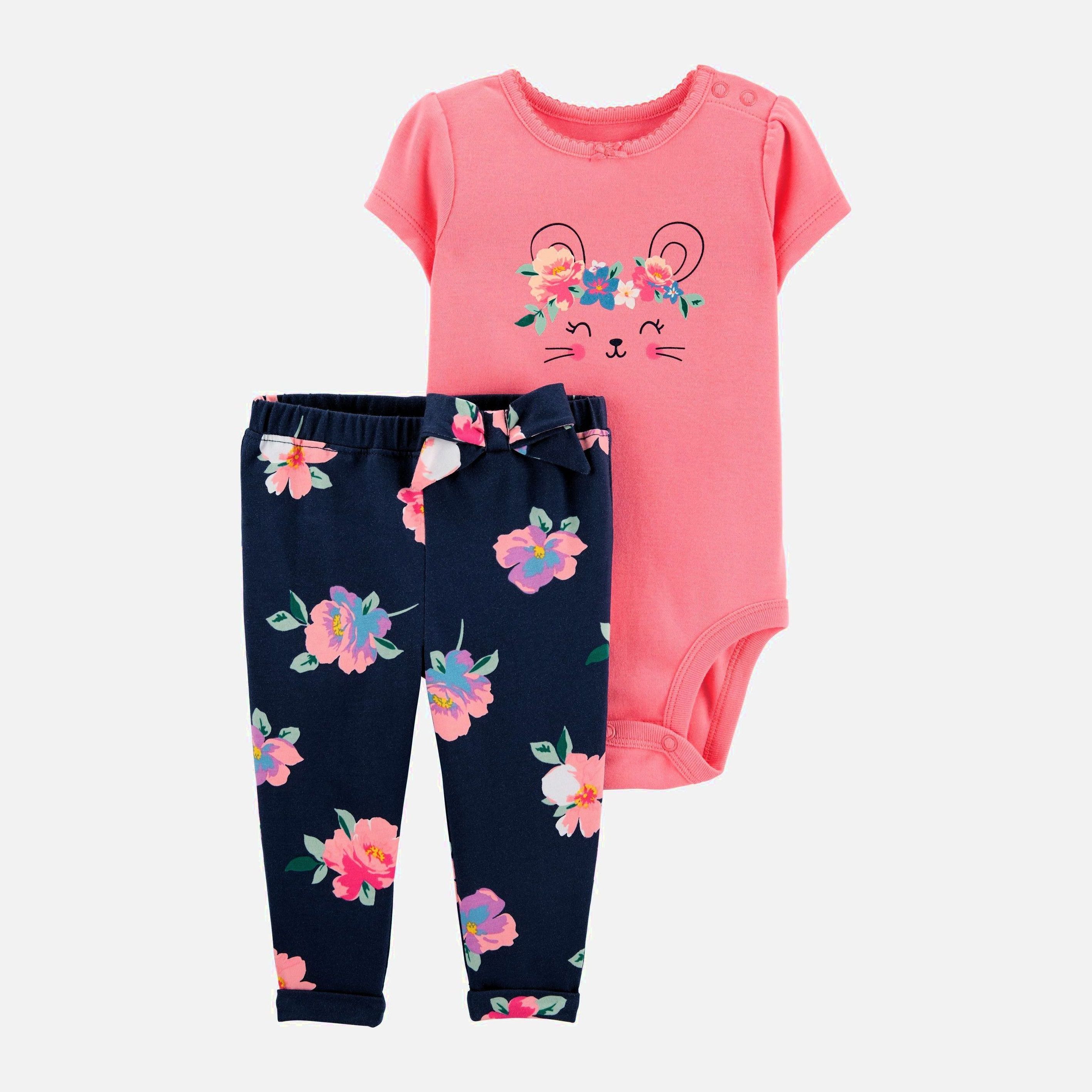 

Комплект (боди-футболка + леггинсы) Carters 1I504210 83-86 см 650 P Pink