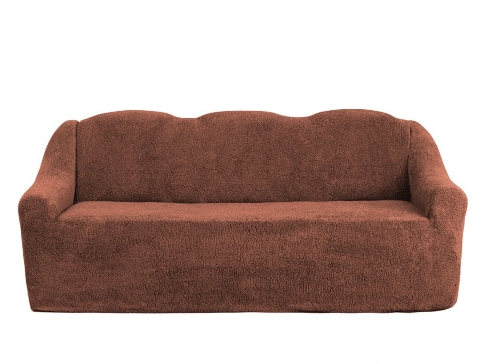 

Чехол на трехместный диван плюшевый Venera "Sofa soft" mch-003 Коричневый