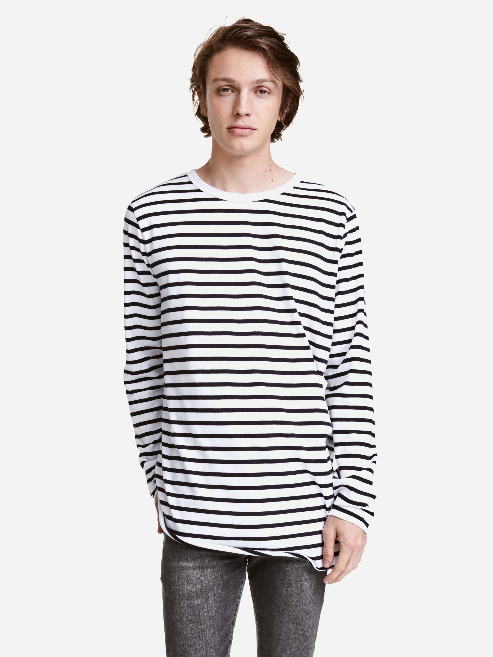 

Лонгслив H&M 3826929 М Черно-белый