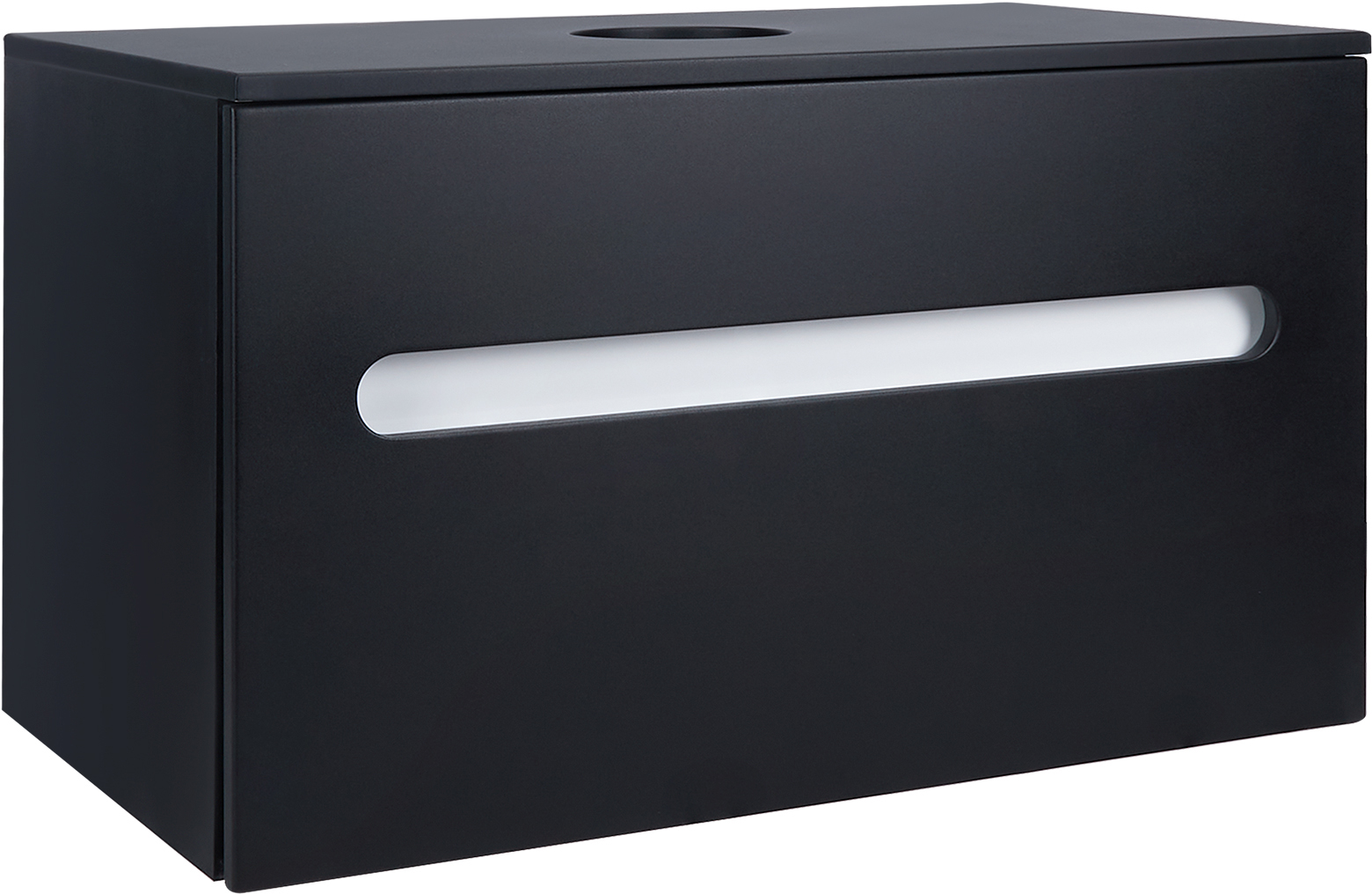 

Тумба подвесная QTAP Virgo 800х476х469 Black/White со столешницей QT1879TPА802BW