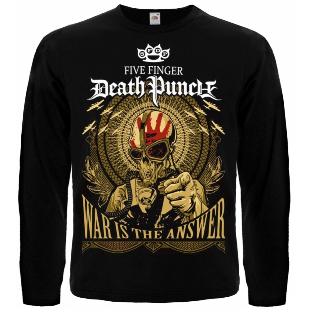 

Футболка с длинным рукавом Rockway Five Finger Death Punch "War Is The Answer" Черный , Размер, Футболка с длинным рукавом Rockway Five Finger Death Punch "War Is The Answer" Черный , Размер L